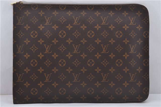 Authentic Louis Vuitton Monogram Poche Documents Document Case M53400 LV 4363D