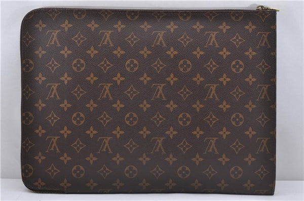 Authentic Louis Vuitton Monogram Poche Documents Document Case M53400 LV 4363D