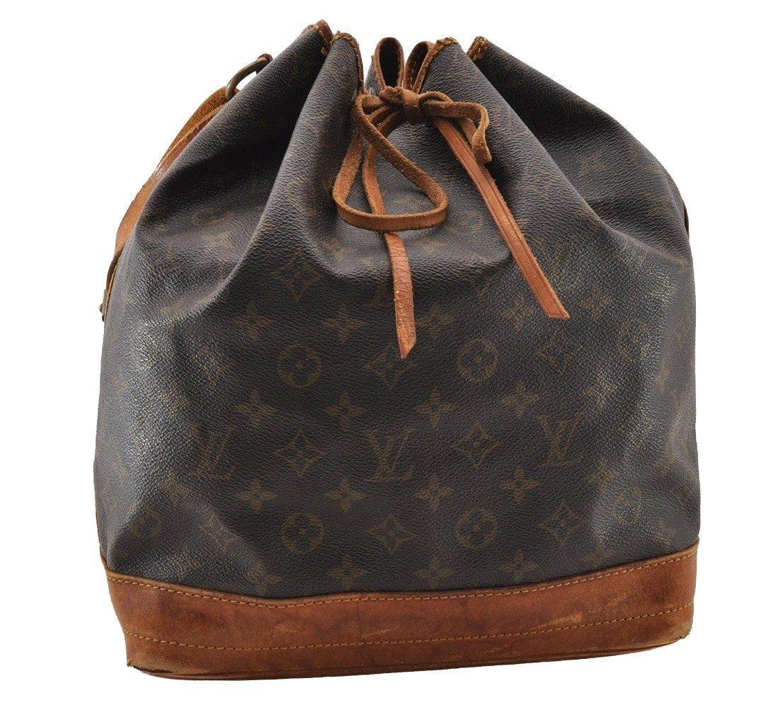 Authentic Louis Vuitton Monogram Noe Shoulder Drawstring Bag M42224 LV 4363I