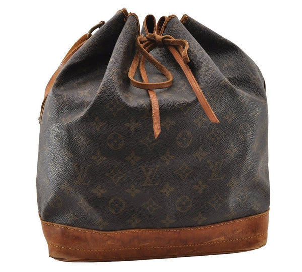 Authentic Louis Vuitton Monogram Noe Shoulder Drawstring Bag M42224 LV 4363I