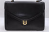 Authentic Ferragamo Leather Shoulder Hand Bag Black 4364D