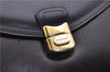 Authentic Ferragamo Leather Shoulder Hand Bag Black 4364D