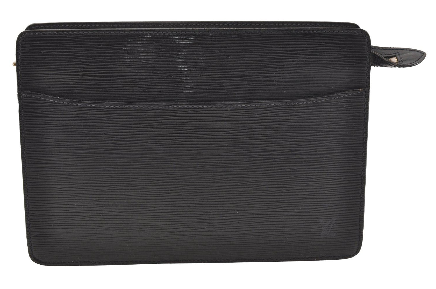 Authentic Louis Vuitton Epi Pochette Homme Clutch Hand Bag Black M52522 LV 4366I