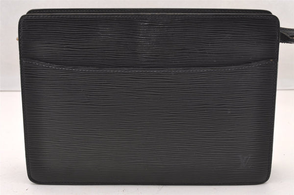Authentic Louis Vuitton Epi Pochette Homme Clutch Hand Bag Black M52522 LV 4366I