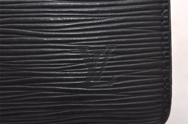 Authentic Louis Vuitton Epi Pochette Homme Clutch Hand Bag Black M52522 LV 4366I