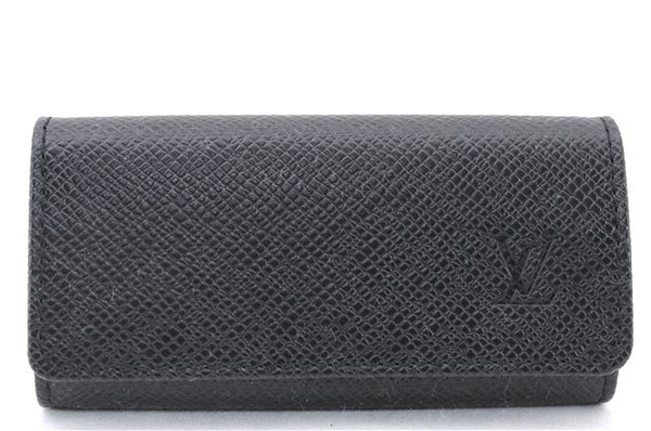 Authentic Louis Vuitton Taiga Multicles 4 Four Hooks Key Case M30522 Black 4368E