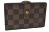 Auth Louis Vuitton Damier Porte Monnaie Billets Viennois Wallet N61664 LV 4369E