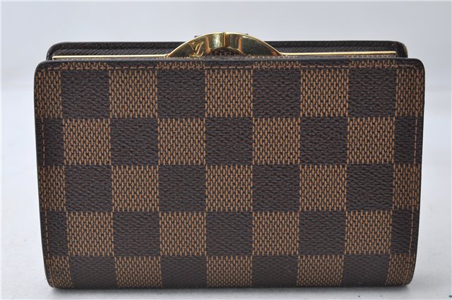 Auth Louis Vuitton Damier Porte Monnaie Billets Viennois Wallet N61664 LV 4369E