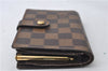Auth Louis Vuitton Damier Porte Monnaie Billets Viennois Wallet N61664 LV 4369E