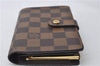Auth Louis Vuitton Damier Porte Monnaie Billets Viennois Wallet N61664 LV 4369E