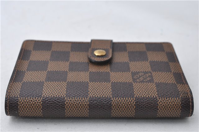 Auth Louis Vuitton Damier Porte Monnaie Billets Viennois Wallet N61664 LV 4369E