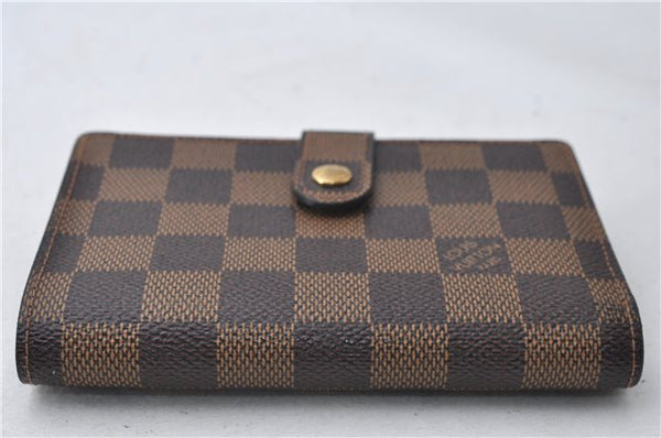 Auth Louis Vuitton Damier Porte Monnaie Billets Viennois Wallet N61664 LV 4369E