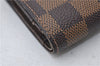 Auth Louis Vuitton Damier Porte Monnaie Billets Viennois Wallet N61664 LV 4369E