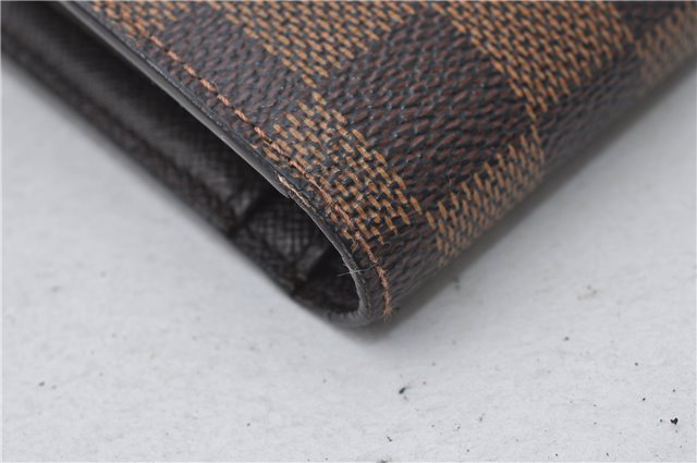 Auth Louis Vuitton Damier Porte Monnaie Billets Viennois Wallet N61664 LV 4369E