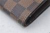 Auth Louis Vuitton Damier Porte Monnaie Billets Viennois Wallet N61664 LV 4369E