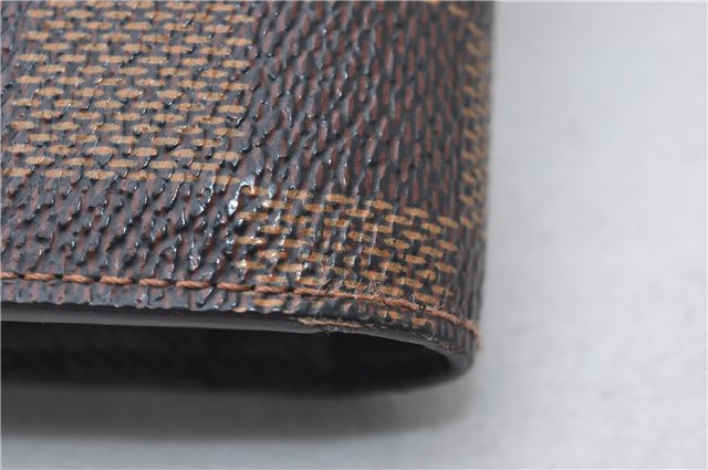 Auth Louis Vuitton Damier Porte Monnaie Billets Viennois Wallet N61664 LV 4369E