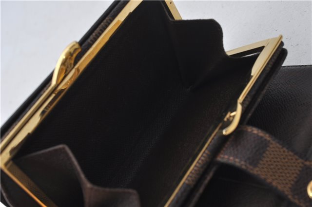 Auth Louis Vuitton Damier Porte Monnaie Billets Viennois Wallet N61664 LV 4369E