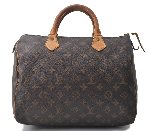 Authentic Louis Vuitton Monogram Speedy 30 Hand Bag Purse M41526 LV 4370D