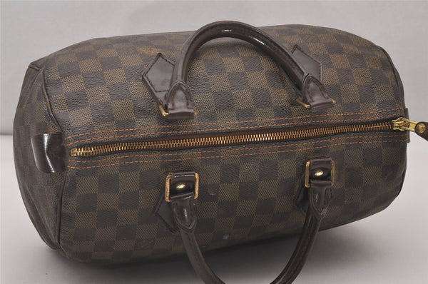 Authentic Louis Vuitton Damier Speedy 30 Hand Boston Bag Purse N41364 LV 4370I