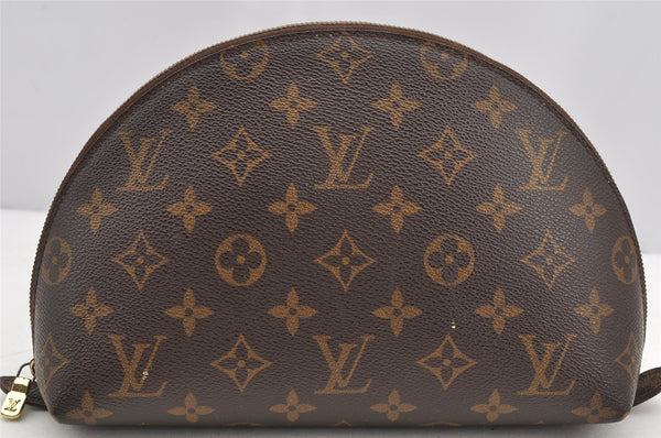 Authentic Louis Vuitton Monogram Trousse Demi Ronde 23 Pouch M47520 Junk 4371I