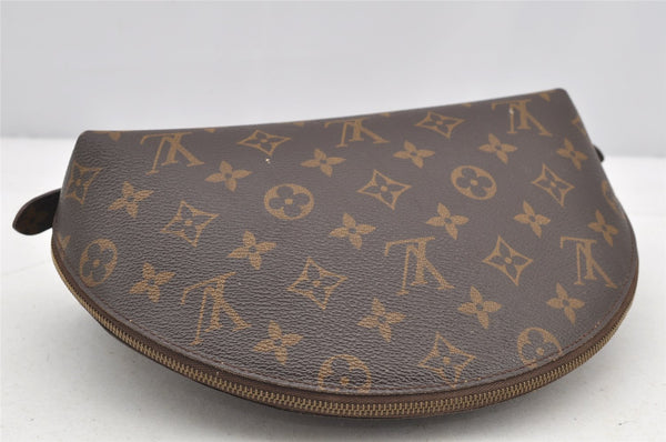 Authentic Louis Vuitton Monogram Trousse Demi Ronde 23 Pouch M47520 Junk 4371I