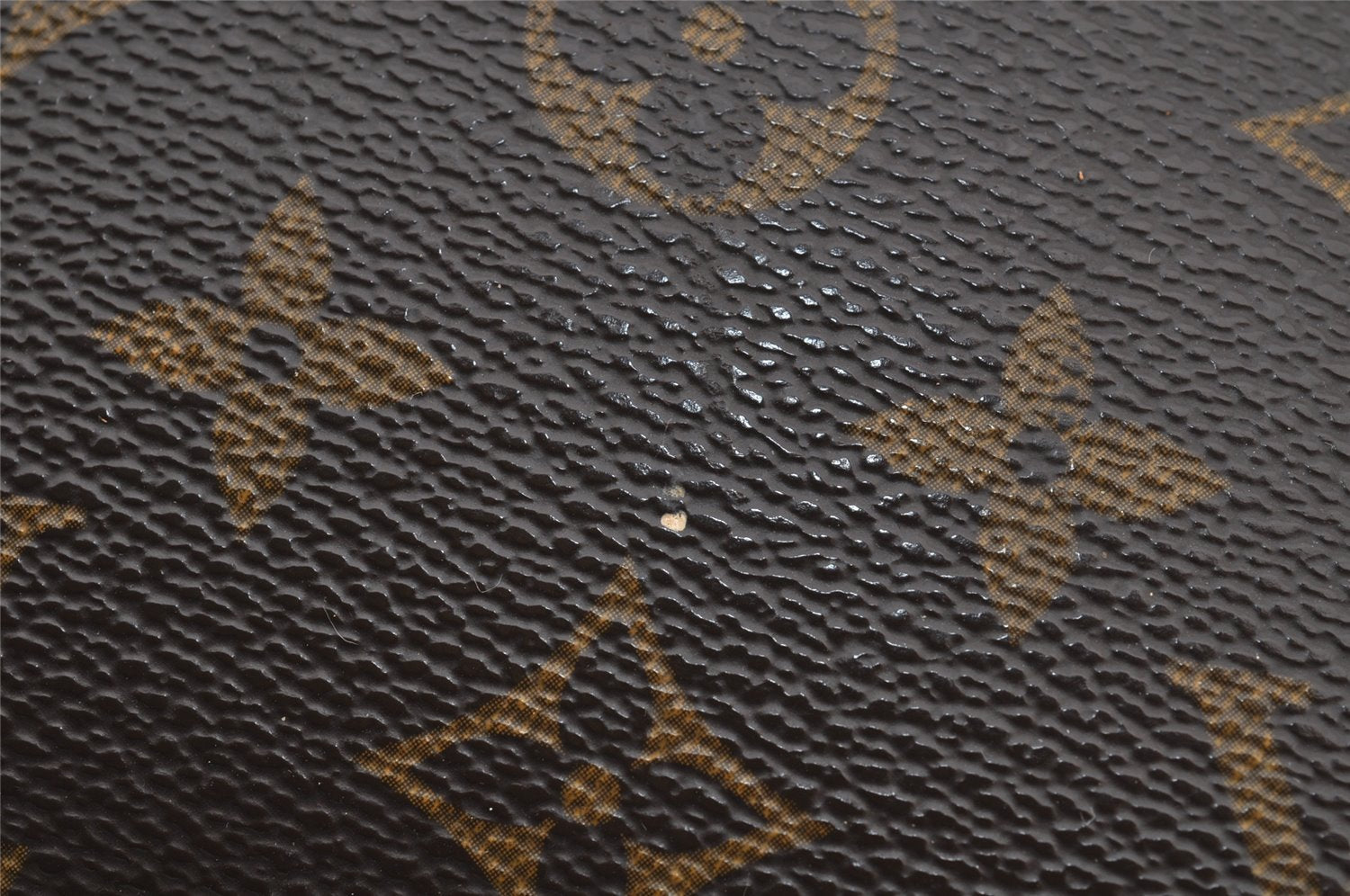 Authentic Louis Vuitton Monogram Trousse Demi Ronde 23 Pouch M47520 Junk 4371I