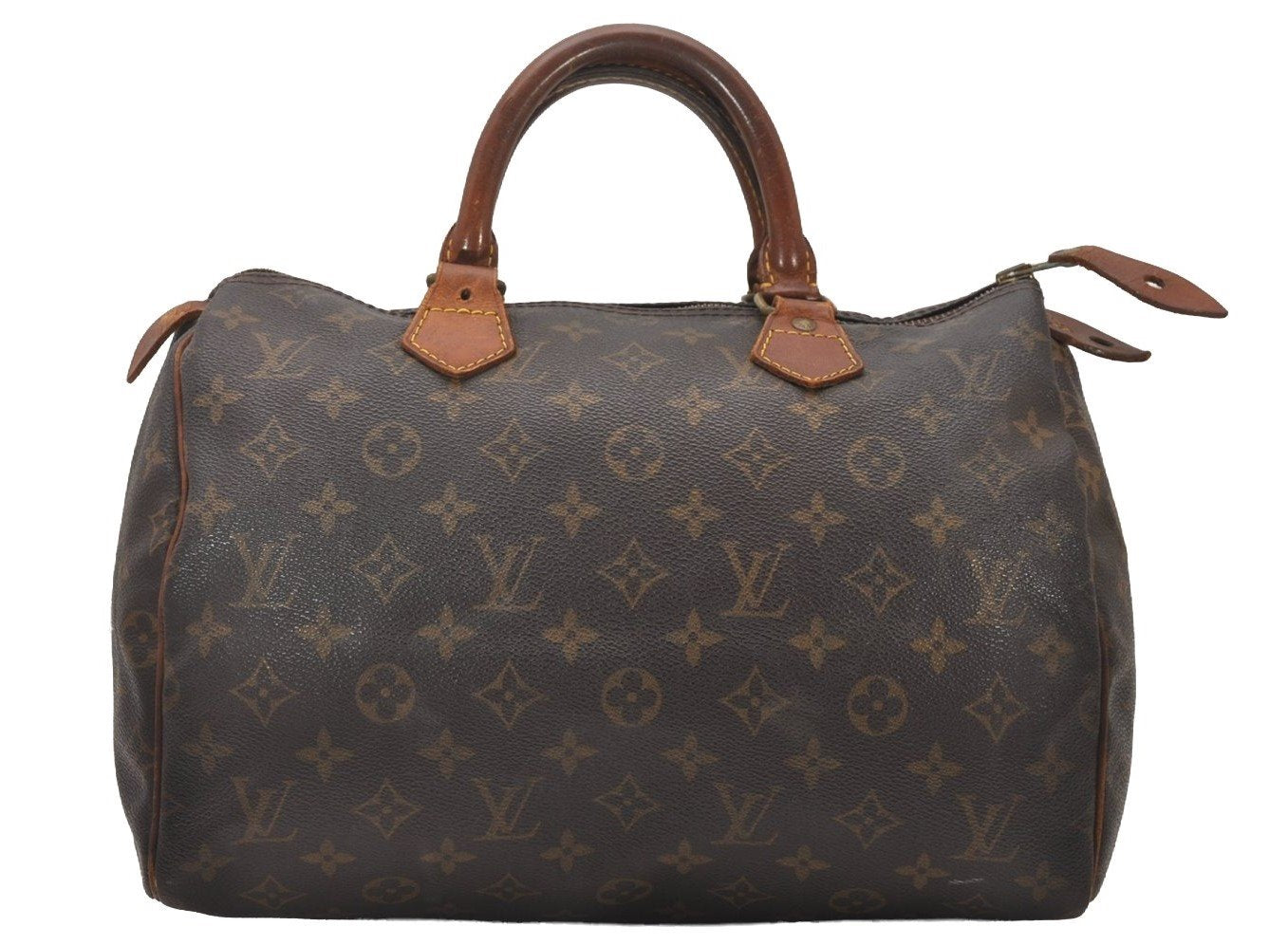 Authentic Louis Vuitton Monogram Speedy 30 Hand Boston Bag M41526 LV 4372I