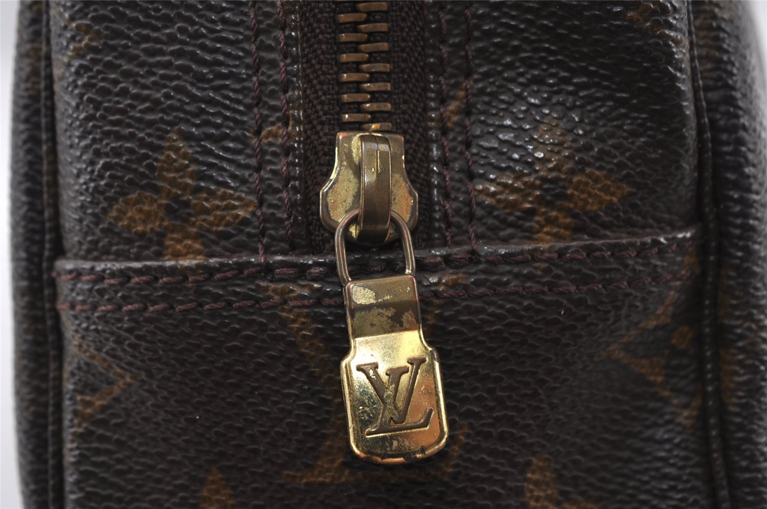 Auth Louis Vuitton Monogram Trousse Toilette 28 Clutch Bag M47522 Junk 4373I