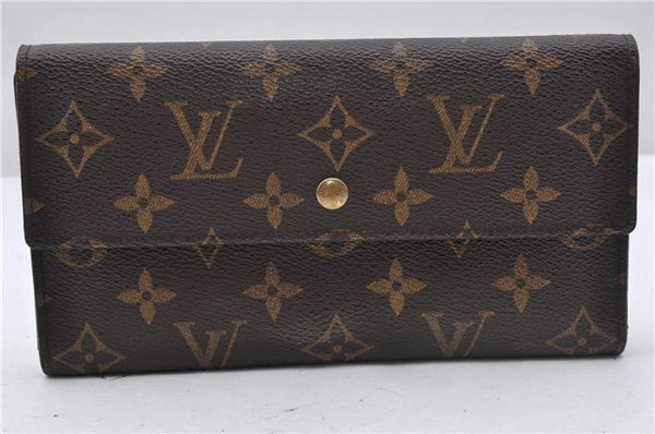 Auth Louis Vuitton Monogram Porte Tresor International Wallet M61215 LV 4375D