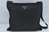 Authentic PRADA Nylon Tessuto Leather Shoulder Cross Body Bag Purse Black 4376C