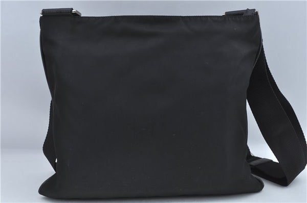 Authentic PRADA Nylon Tessuto Leather Shoulder Cross Body Bag Purse Black 4376C