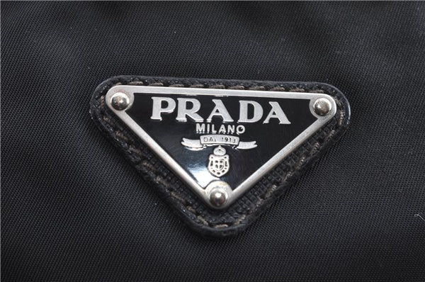 Authentic PRADA Nylon Tessuto Leather Shoulder Cross Body Bag Purse Black 4376C