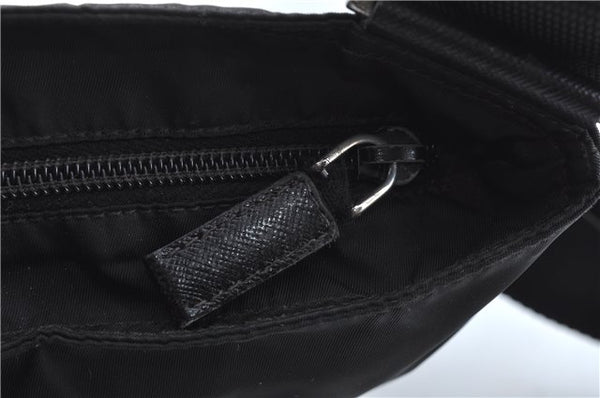 Authentic PRADA Nylon Tessuto Leather Shoulder Cross Body Bag Purse Black 4376C