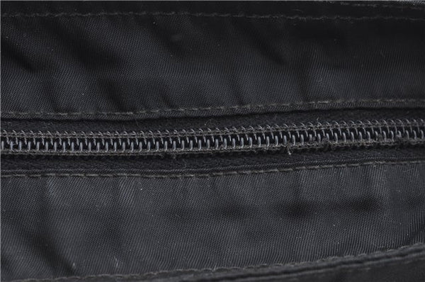 Authentic PRADA Nylon Tessuto Leather Shoulder Cross Body Bag Purse Black 4376C