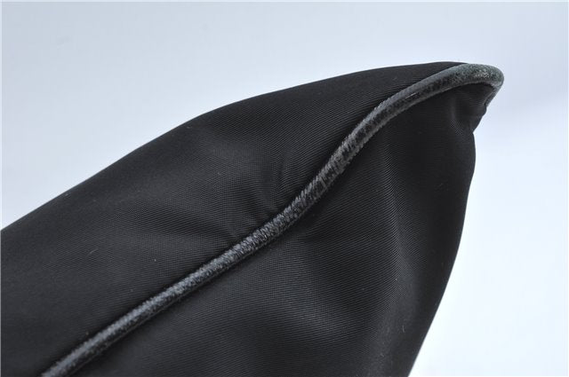 Authentic PRADA Nylon Tessuto Leather Shoulder Cross Body Bag Purse Black 4376C