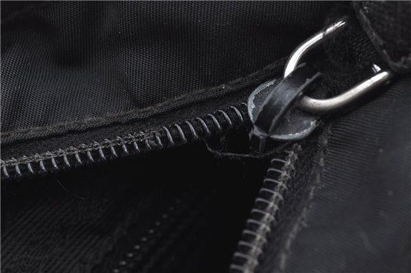 Authentic PRADA Nylon Tessuto Leather Shoulder Cross Body Bag Purse Black 4376C