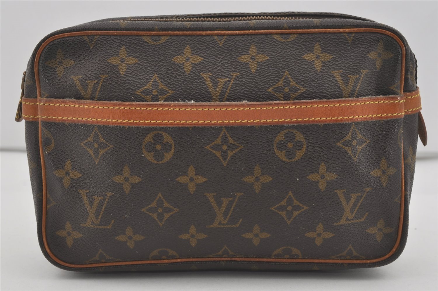Authentic Louis Vuitton Monogram Compiegne 23 Clutch Hand Bag M51847 LV 4376I