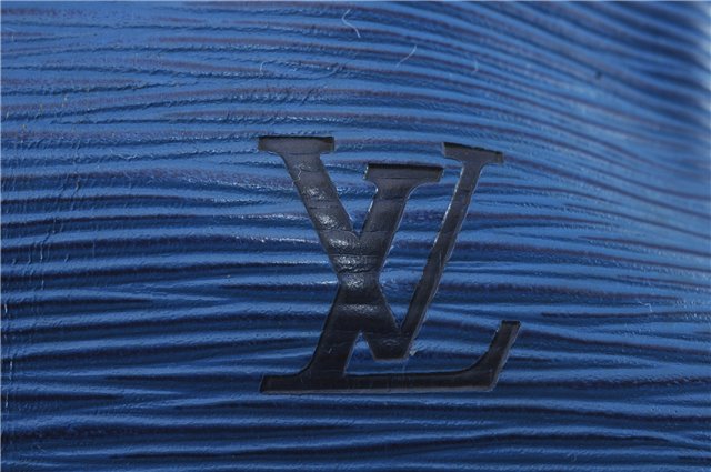 Authentic Louis Vuitton Epi Keepall 45 Boston Travel Bag Blue M42975 LV 4378D