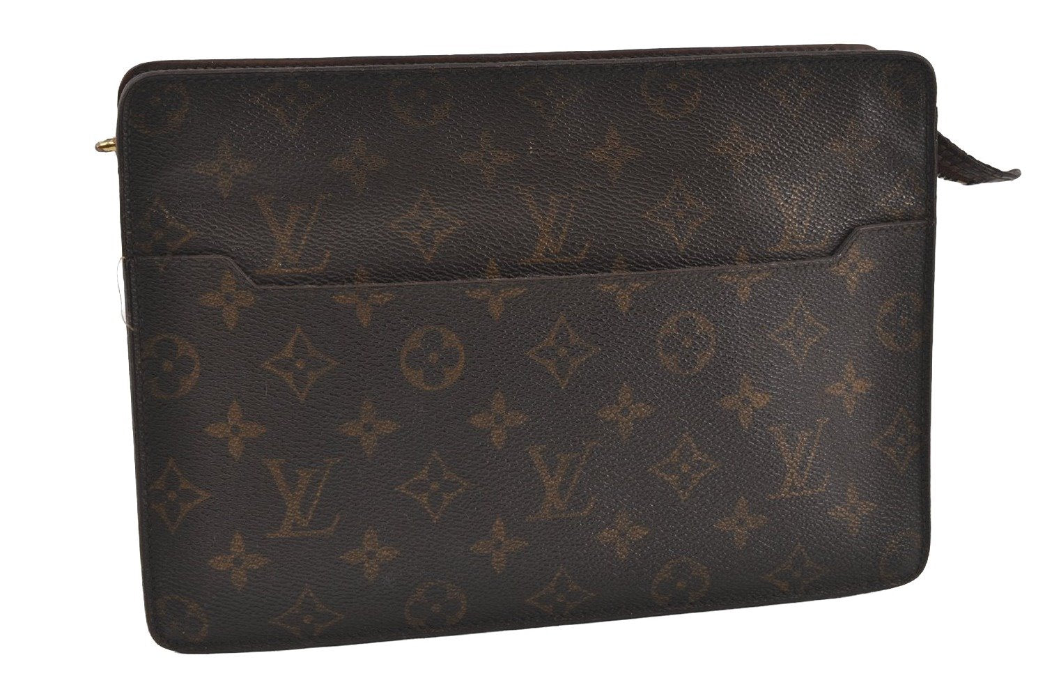 Authentic Louis Vuitton Monogram Pochette Homme Clutch Hand Bag M51795 LV 4379I