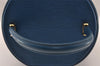 Authentic Louis Vuitton Epi Cannes Cosmetic Hand Bag Purse Blue M48035 LV 4380I