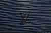 Authentic Louis Vuitton Epi Cannes Cosmetic Hand Bag Purse Blue M48035 LV 4380I