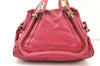 Authentic Chloe Paraty Vintage 2Way Shoulder Hand Bag Purse Leather Pink 4382F