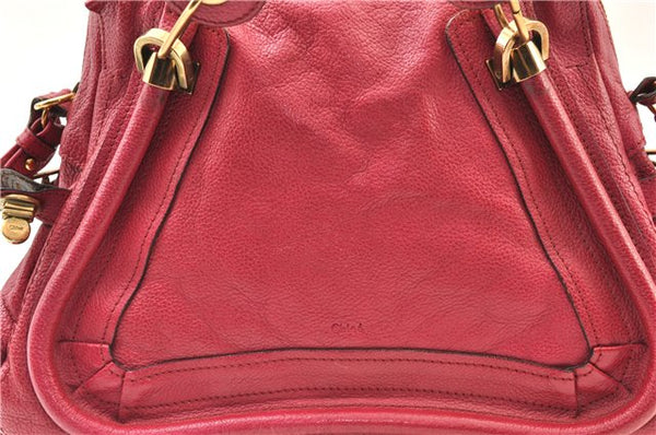 Authentic Chloe Paraty Vintage 2Way Shoulder Hand Bag Purse Leather Pink 4382F