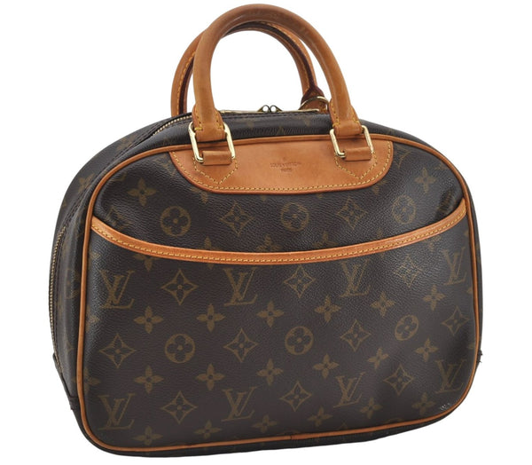 Authentic Louis Vuitton Monogram Trouville Hand Bag Purse M42228 LV 4383E