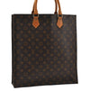 Authentic Louis Vuitton Monogram Sac Plat Hand Tote Bag M51140 LV Junk 4383I