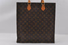 Authentic Louis Vuitton Monogram Sac Plat Hand Tote Bag M51140 LV Junk 4383I