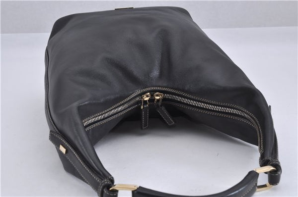 Authentic GUCCI Vintage Shoulder Hand Bag Purse Leather 0014288 Black 4384F