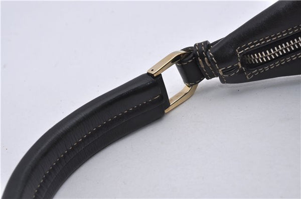 Authentic GUCCI Vintage Shoulder Hand Bag Purse Leather 0014288 Black 4384F