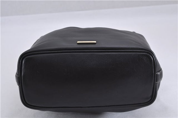 Authentic GUCCI Vintage Shoulder Hand Bag Purse Leather 0014288 Black 4384F