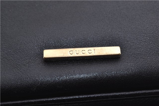 Authentic GUCCI Vintage Shoulder Hand Bag Purse Leather 0014288 Black 4384F